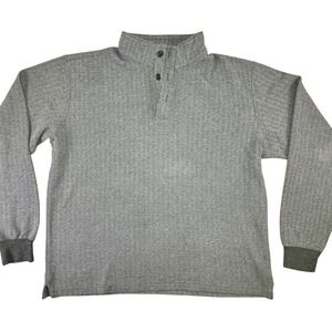 Peter Millar Gray Herringbone Cotton Quarter Zip Pullover Sweater Size M‎